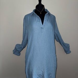 Como Vintage Light Blue Long Sleeve Dress size L